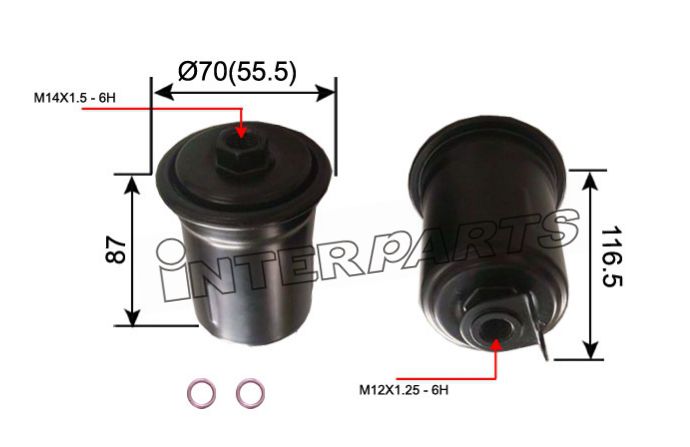 Interparts filter IPF-164E Топливный фильтр IPF164E: Отличная цена - Купить в Польше на 2407.PL!