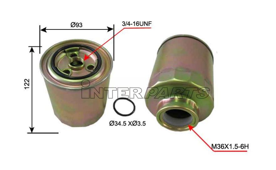 Interparts filter IPF-424E Fuel filter IPF424E: Buy near me in Poland at 2407.PL - Good price!