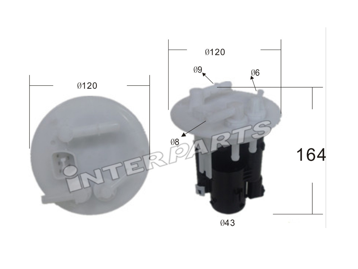 Interparts filter IPFT-315 Фільтр палива IPFT315: Приваблива ціна - Купити у Польщі на 2407.PL!