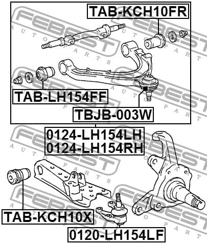 Febest Suspension arm front upper left – price 476 PLN