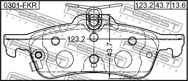 Febest 0301-FKR Brake Pad Set, disc brake 0301FKR: Buy near me in Poland at 2407.PL - Good price!