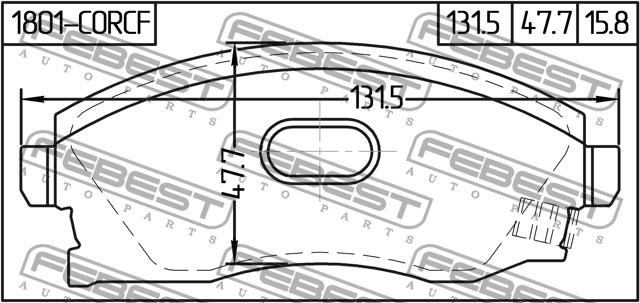 Febest 1801-CORCF Brake Pad Set, disc brake 1801CORCF: Buy near me in Poland at 2407.PL - Good price!
