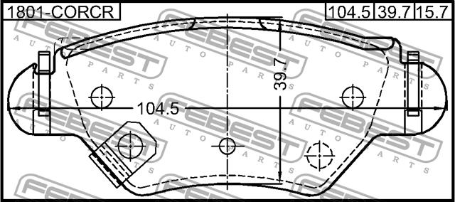 Febest 1801-CORCR Brake Pad Set, disc brake 1801CORCR: Buy near me in Poland at 2407.PL - Good price!
