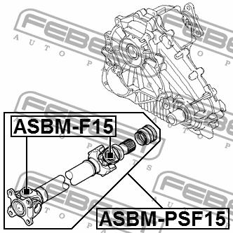 Krzyżak wału przegubowego Febest ASBM-F15