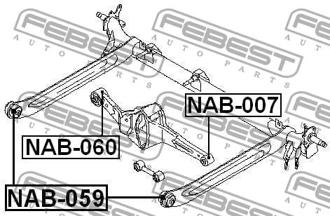 Febest Silentblock rear beam – price 39 PLN