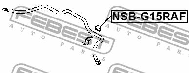 Tuleja stabilizatora przedniego Febest NSB-G15RAF