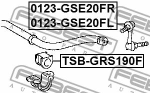 Tuleja stabilizatora przedniego Febest TSB-GRS190F