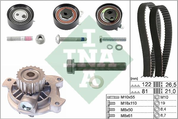  530 0483 30 TIMING BELT KIT WITH WATER PUMP 530048330: Buy near me in Poland at 2407.PL - Good price!