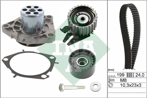INA 530 0628 30 TIMING BELT KIT WITH WATER PUMP 530062830: Buy near me in Poland at 2407.PL - Good price!