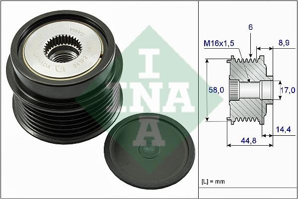 INA 535 0271 10 Freewheel clutch, alternator 535027110: Buy near me at 2407.PL in Poland at an Affordable price!