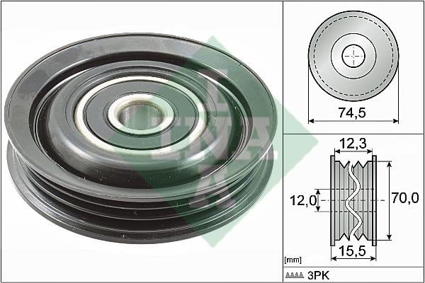 INA 532 0786 10 Idler Pulley 532078610: Buy near me in Poland at 2407.PL - Good price!