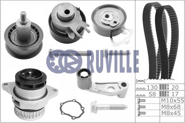 Ruville 55456702 TIMING BELT KIT WITH WATER PUMP 55456702: Buy near me in Poland at 2407.PL - Good price!