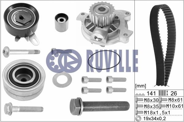 Ruville 55477711 TIMING BELT KIT WITH WATER PUMP 55477711: Buy near me at 2407.PL in Poland at an Affordable price!