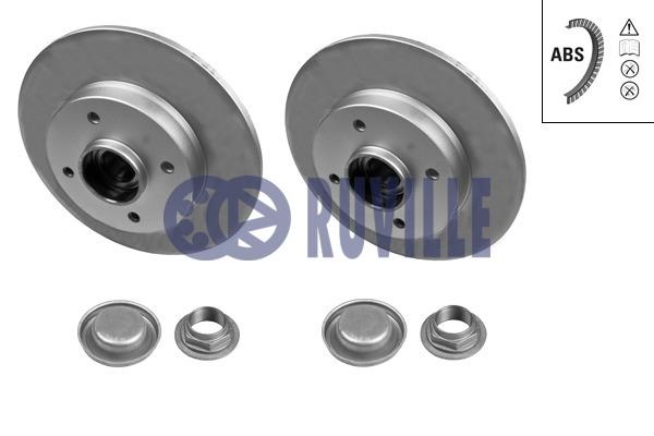 Ruville 6642BD Rear brake disc, non-ventilated 6642BD: Buy near me in Poland at 2407.PL - Good price!