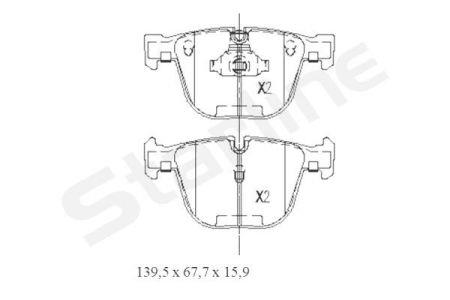 StarLine BD S439 Disc brake pad set BDS439: Buy near me in Poland at 2407.PL - Good price!