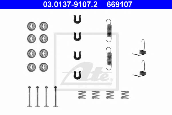 Ate 03.0137-9107.2 Mounting kit brake pads 03013791072: Buy near me in Poland at 2407.PL - Good price!