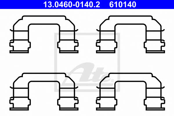 Ate 13.0460-0140.2 Mounting kit brake pads 13046001402: Buy near me in Poland at 2407.PL - Good price!