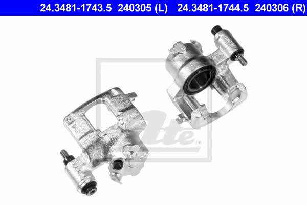 Ate 24.3481-1744.5 Brake caliper front right 24348117445: Buy near me in Poland at 2407.PL - Good price!