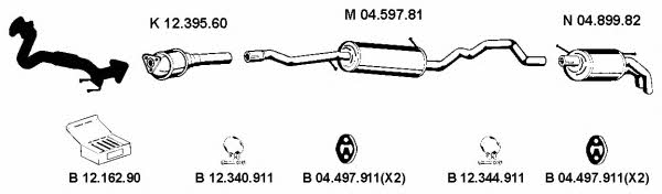  042167 Exhaust system 042167: Buy near me in Poland at 2407.PL - Good price!