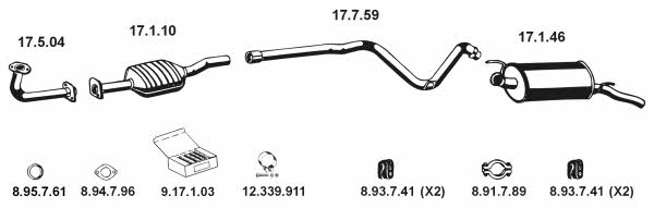  132058 Exhaust system 132058: Buy near me in Poland at 2407.PL - Good price!