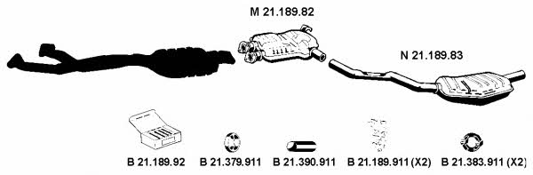  212074 Exhaust system 212074: Buy near me in Poland at 2407.PL - Good price!