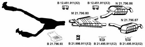  212138 Exhaust system 212138: Buy near me in Poland at 2407.PL - Good price!
