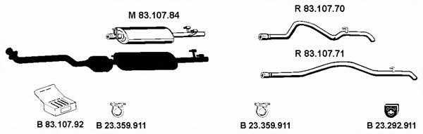  232344 Exhaust system 232344: Buy near me in Poland at 2407.PL - Good price!