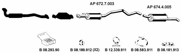  AP_2203 Exhaust system AP2203: Buy near me in Poland at 2407.PL - Good price!