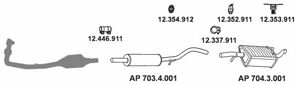 Eberspaecher AP_2369 Система випуску відпрацьованих газів AP2369: Приваблива ціна - Купити у Польщі на 2407.PL!