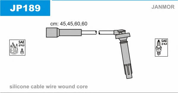 Janmor JP189 Przewody wysokiego napięcia, komplet JP189: Atrakcyjna cena w Polsce na 2407.PL - Zamów teraz!