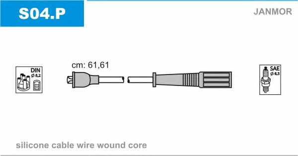 Janmor S04.P Przewody wysokiego napięcia, komplet S04P: Atrakcyjna cena w Polsce na 2407.PL - Zamów teraz!