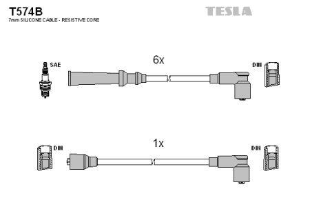Tesla T574B Ignition cable kit T574B: Buy near me in Poland at 2407.PL - Good price!