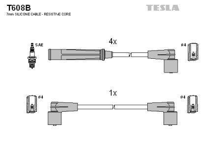 Tesla T608B Zündkabel kit T608B: Kaufen Sie zu einem guten Preis in Polen bei 2407.PL!