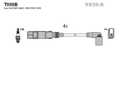 Tesla T098B Ignition cable kit T098B: Buy near me in Poland at 2407.PL - Good price!