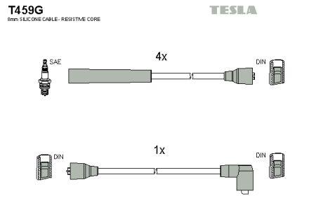 Tesla T459G Przewody wysokiego napięcia, komplet T459G: Dobra cena w Polsce na 2407.PL - Kup Teraz!