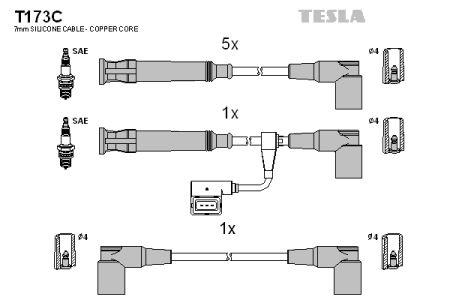 Tesla T173C Провода высоковольтные, комплект T173C: Отличная цена - Купить в Польше на 2407.PL!