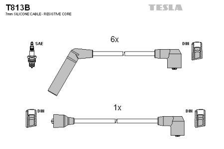 Tesla T813B Провода высоковольтные, комплект T813B: Отличная цена - Купить в Польше на 2407.PL!