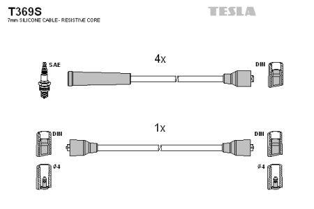 Tesla T369S Ignition cable kit T369S: Buy near me in Poland at 2407.PL - Good price!
