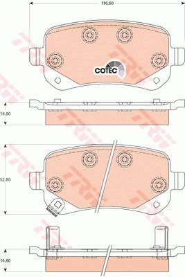 TRW COTEC disc brake pads, set TRW GDB4176