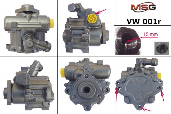 MSG VW001R-ARCH Hydraulic Pump, steering system VW001RARCH: Buy near me in Poland at 2407.PL - Good price!
