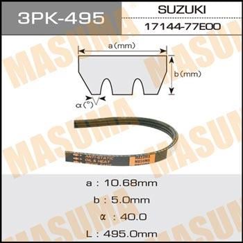 Masuma 3PK-495 V-ribbed belt 3PK495 3PK495: Buy near me in Poland at 2407.PL - Good price!