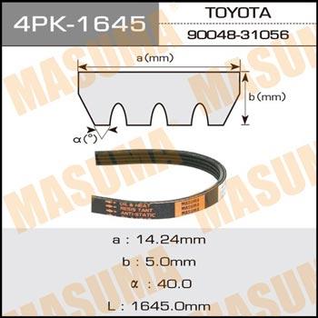 Masuma 4PK-1645 Ремень поликлиновой 4PK1645 4PK1645: Отличная цена - Купить в Польше на 2407.PL!
