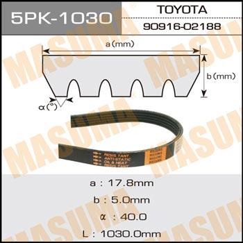 Masuma 5PK-1030 V-ribbed belt 5PK1030 5PK1030: Buy near me in Poland at 2407.PL - Good price!