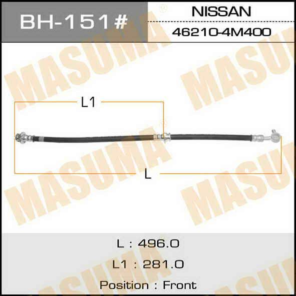 Masuma BH-151 Brake Hose BH151: Buy near me in Poland at 2407.PL - Good price!