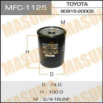 Masuma MFC-1125 Oil Filter MFC1125: Buy near me in Poland at 2407.PL - Good price!