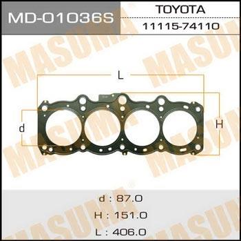 Masuma MD-01036S Gasket, cylinder head MD01036S: Buy near me in Poland at 2407.PL - Good price!