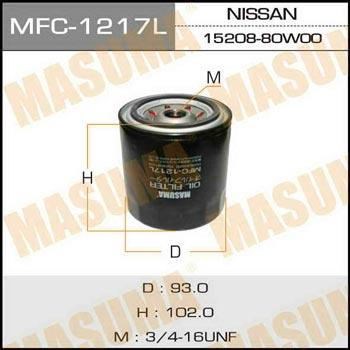 Masuma MFC-1217 Oil Filter MFC1217: Buy near me in Poland at 2407.PL - Good price!