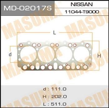 Masuma MD-02017S Gasket, cylinder head MD02017S: Buy near me in Poland at 2407.PL - Good price!