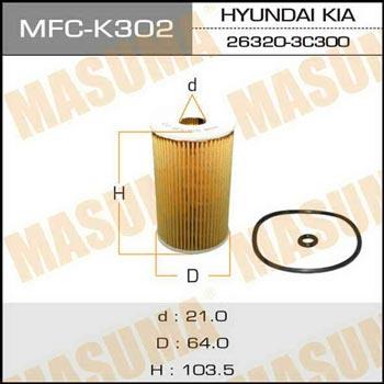 Masuma MFC-K302 Oil Filter MFCK302: Buy near me in Poland at 2407.PL - Good price!