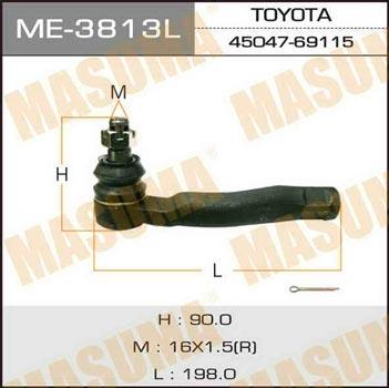 Masuma ME-3813L Tie rod end left ME3813L: Buy near me in Poland at 2407.PL - Good price!